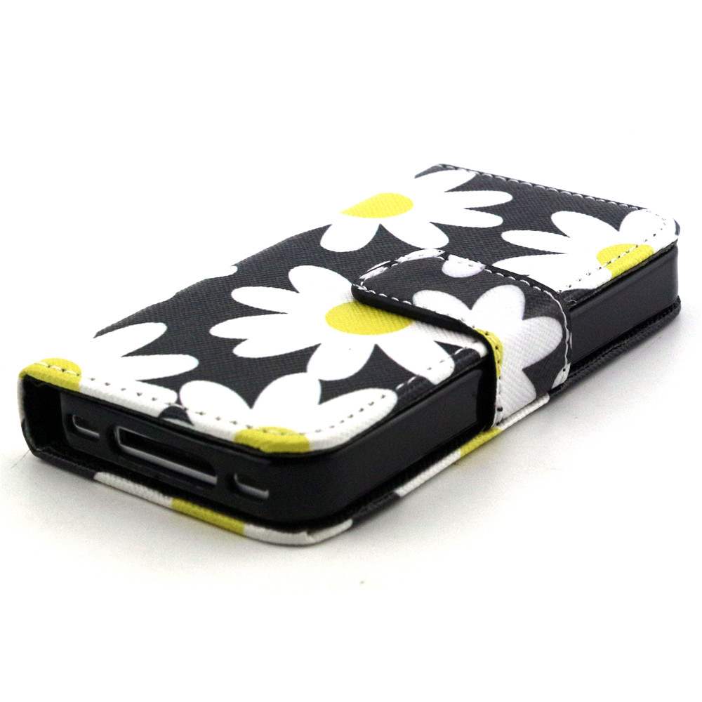 iPhone 4 4s case wallet leather case printed