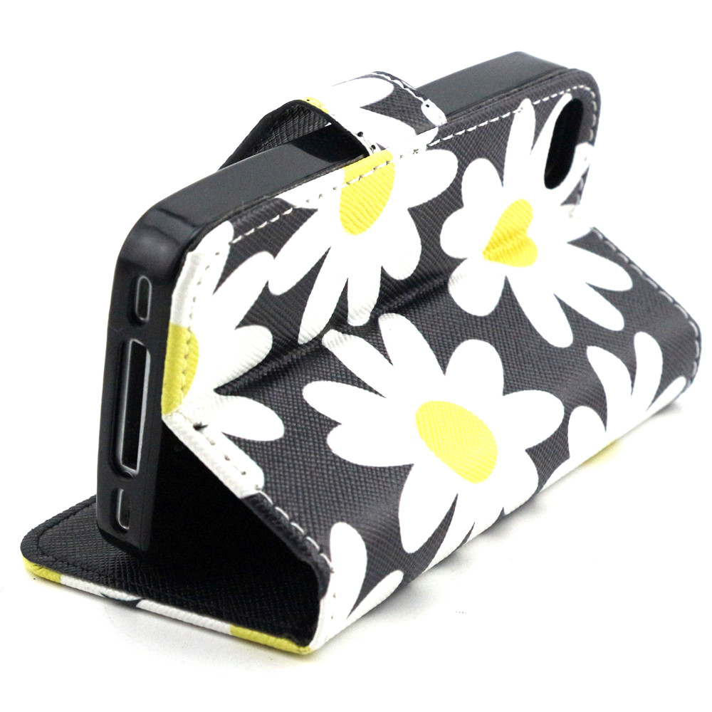 iPhone 4 4s case wallet leather case printed