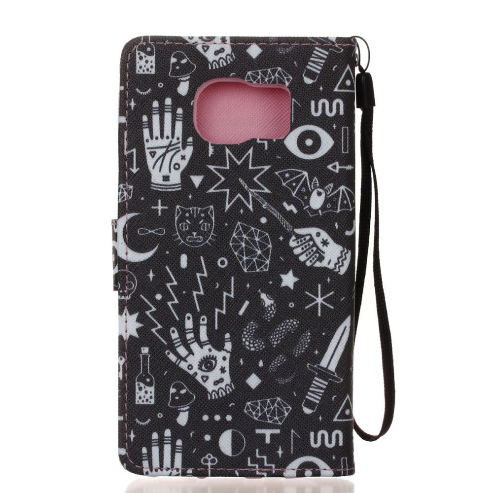 Galaxy S7 EDGE case wallet leather case printed