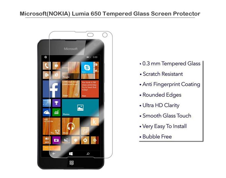 Nokia Lumia 650 tempered Glass Screen Protector Nokia Lumia 650 tempered Glass Screen Protector