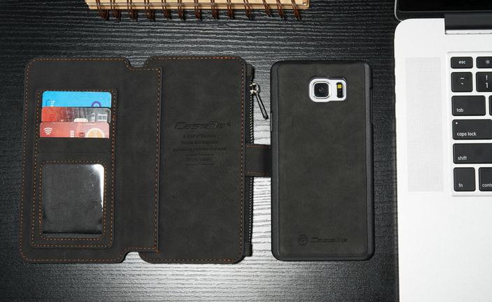 Note 5 double wallet leather case detachable Note 5 double wallet leather case detachable