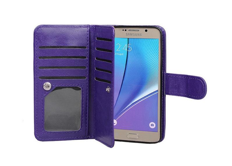Note 5 double wallet leather case detachable Note 5 double wallet leather case detachable