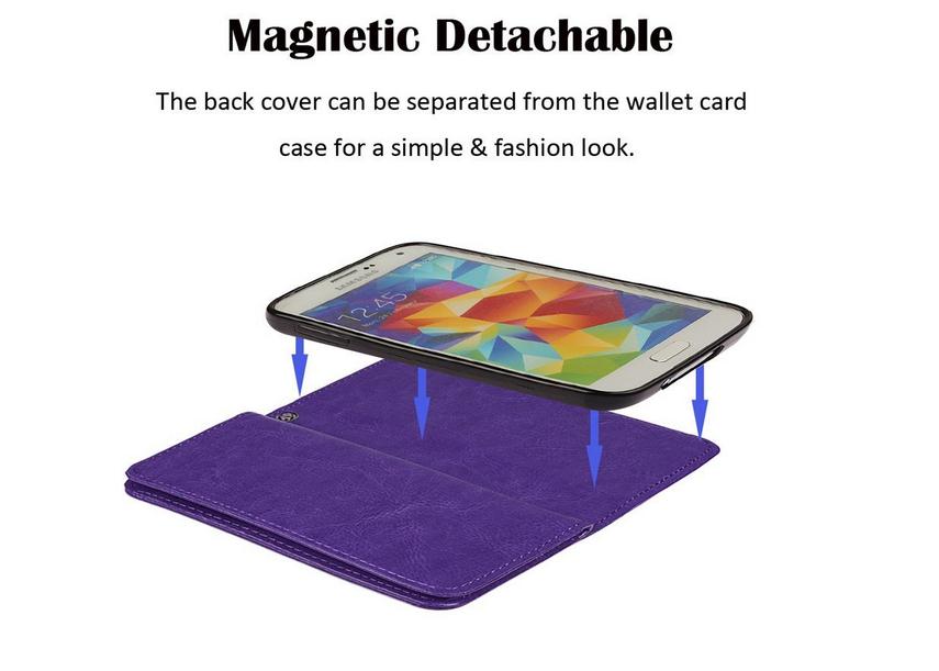 Galaxy S5 double wallet leather case detachable Galaxy S5 double wallet leather case detachable