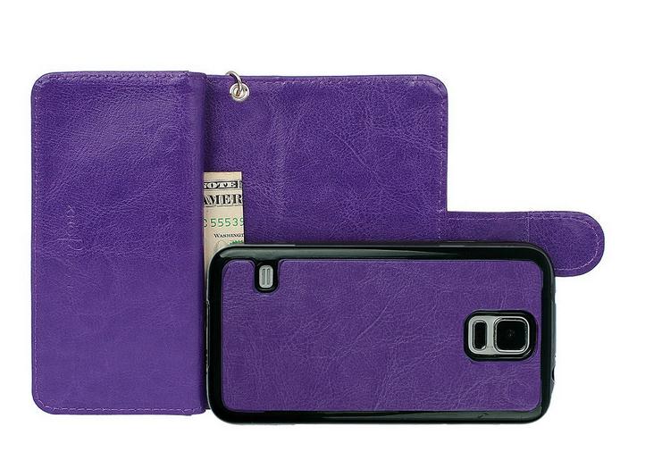 Galaxy S5 double wallet leather case detachable Galaxy S5 double wallet leather case detachable
