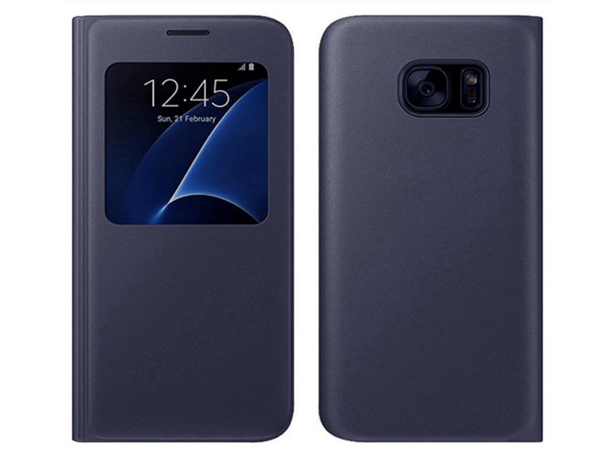 Galaxy S7 Smart Sleep Leather Flip window case