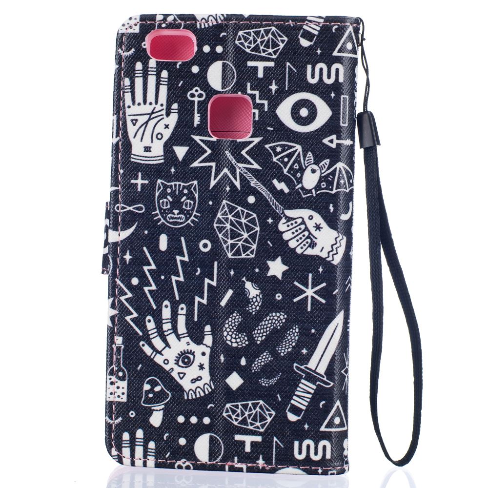 Huawei P9 lite case wallet leather case printed