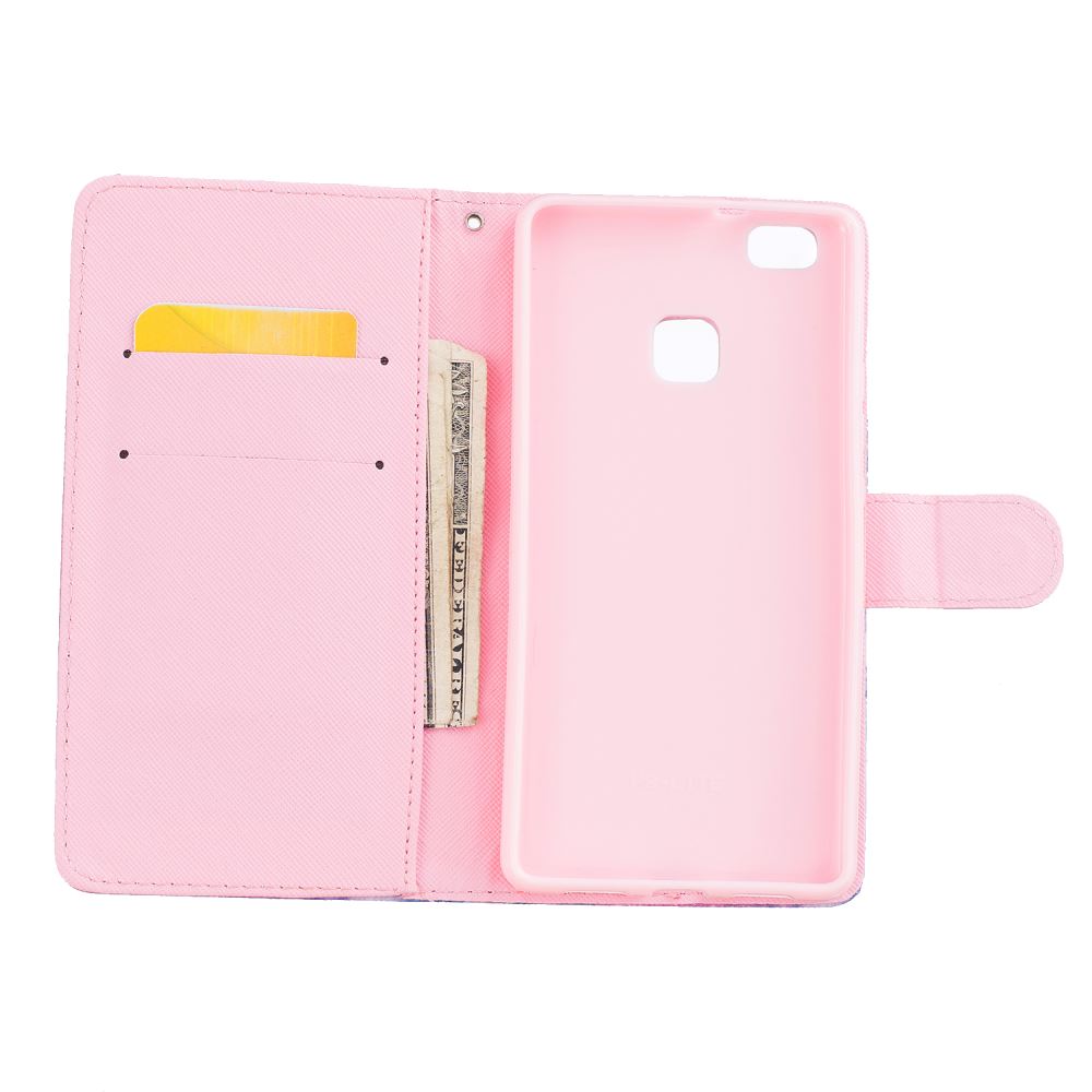 Huawei P9 lite case wallet leather case printed