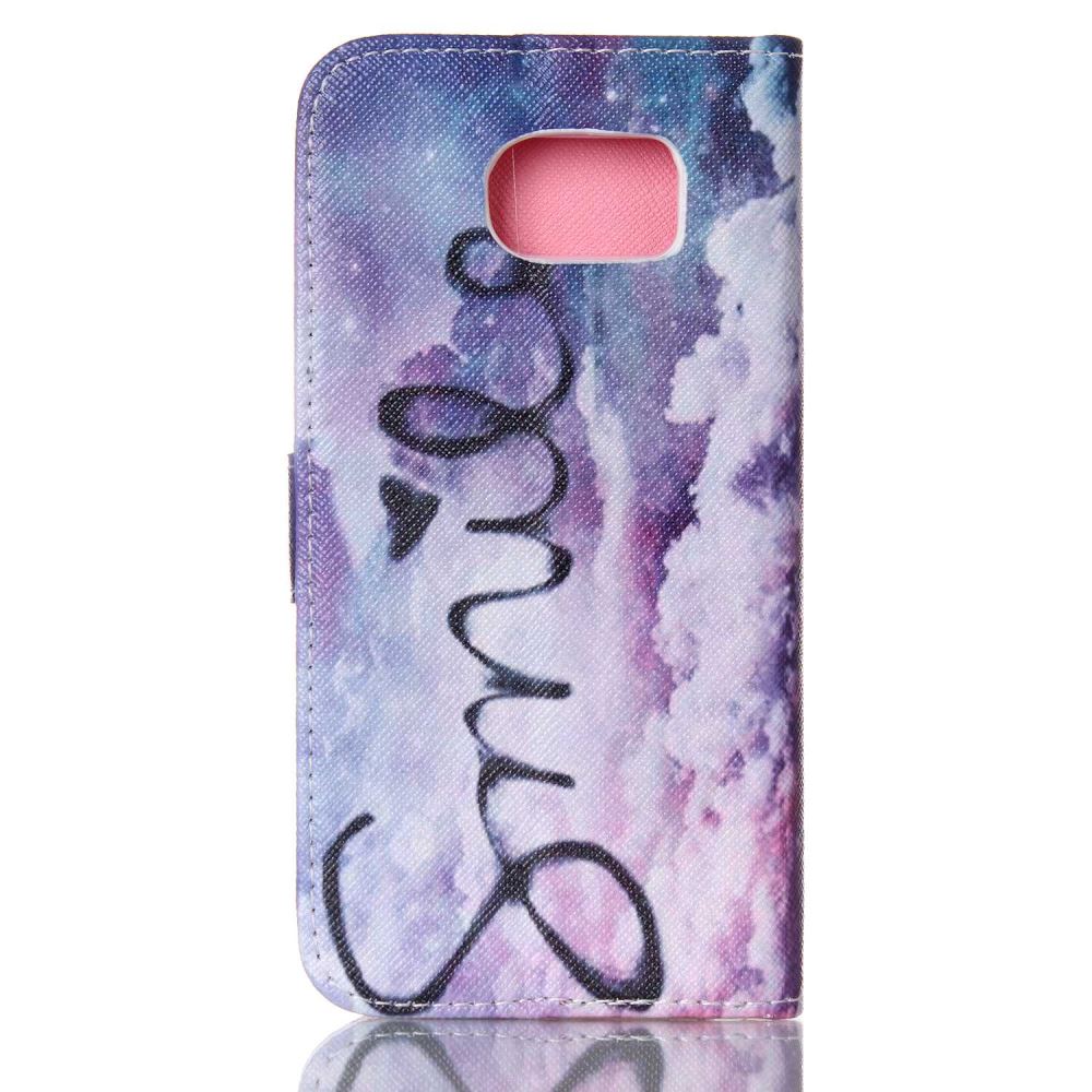 Galaxy S6 case wallet leather case printed