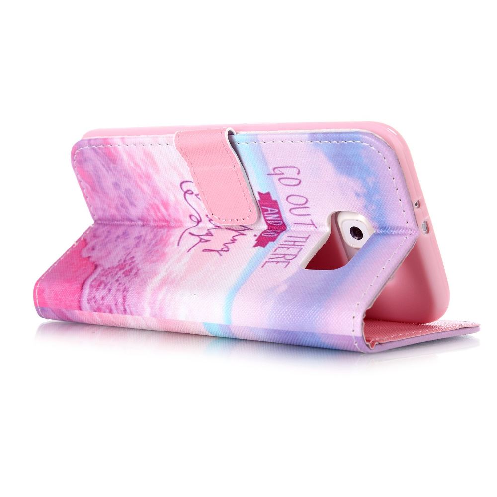 Galaxy S6 case wallet leather case printed