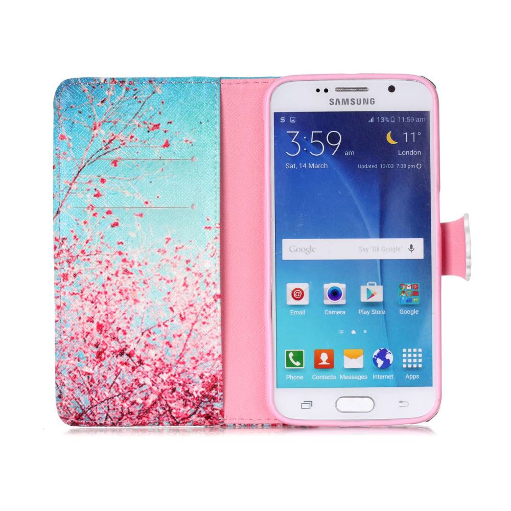 Galaxy S6 case wallet leather case printed