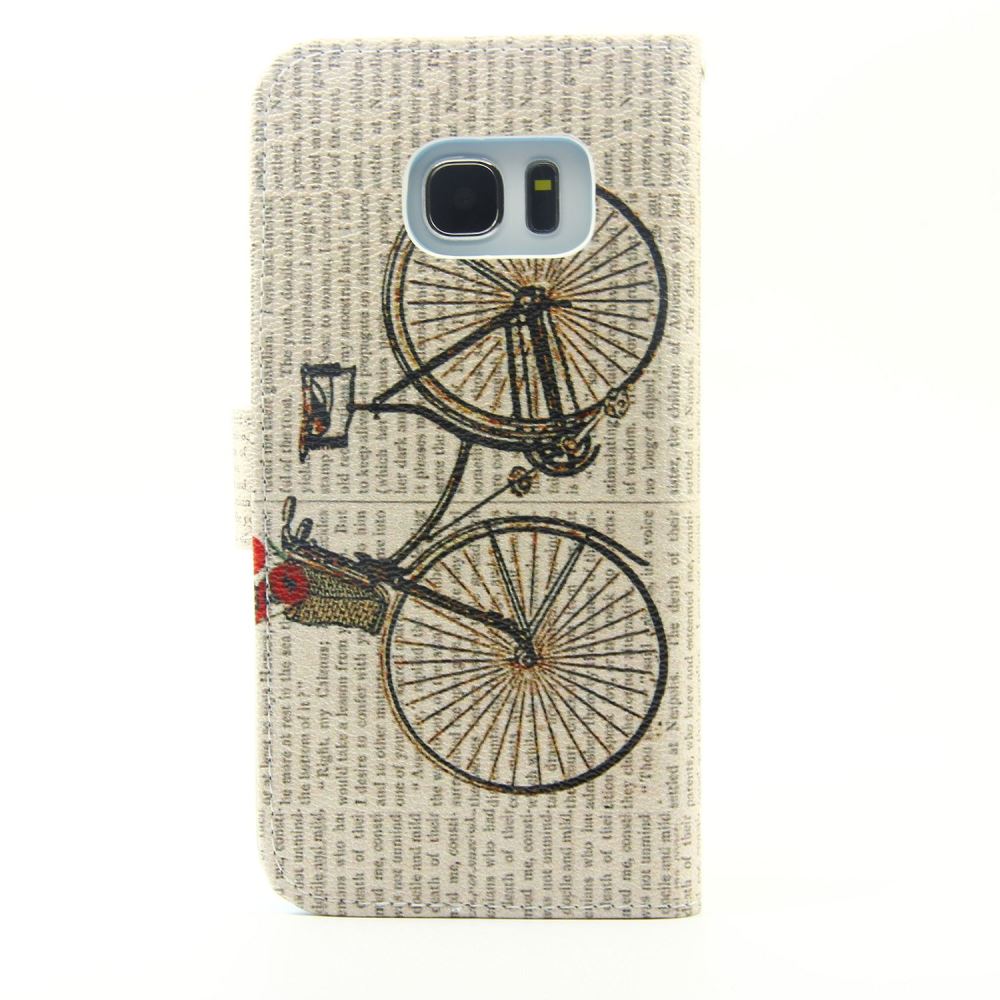 Galaxy S7 EDGE case wallet leather case printed