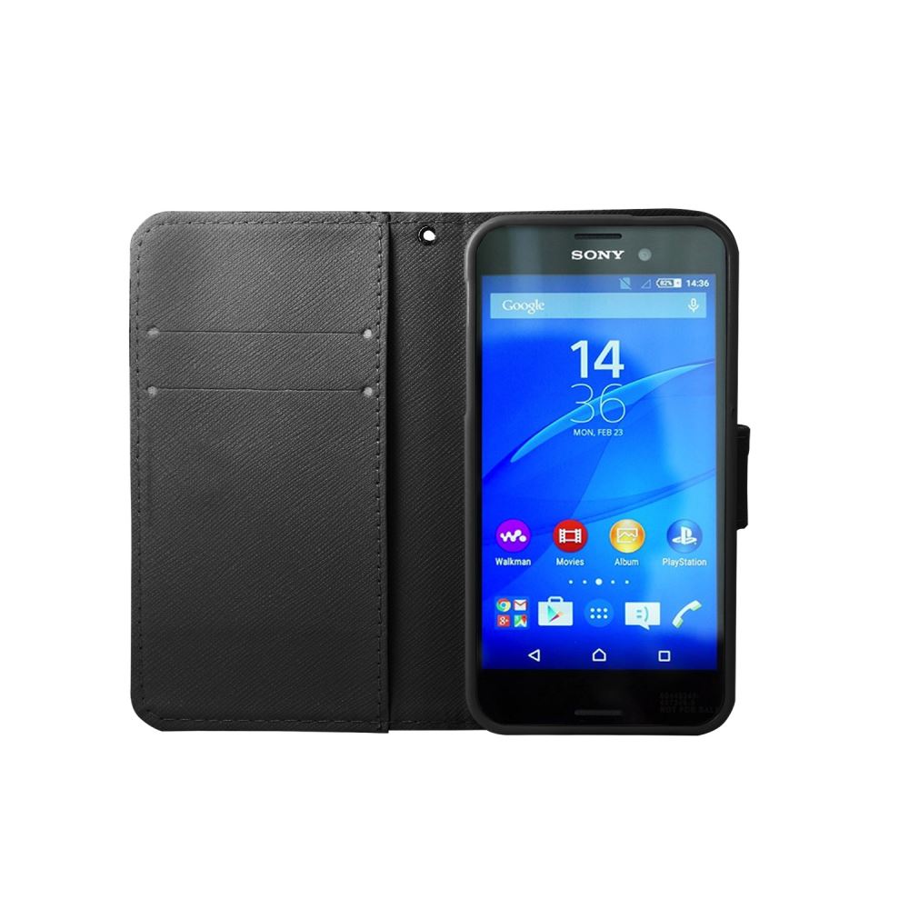 Sony M4 Aqua case wallet leather case printed