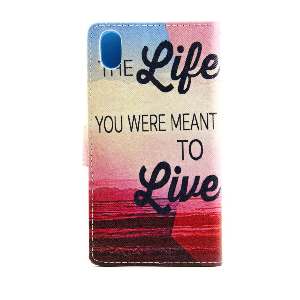 Sony M4 Aqua case wallet leather case printed
