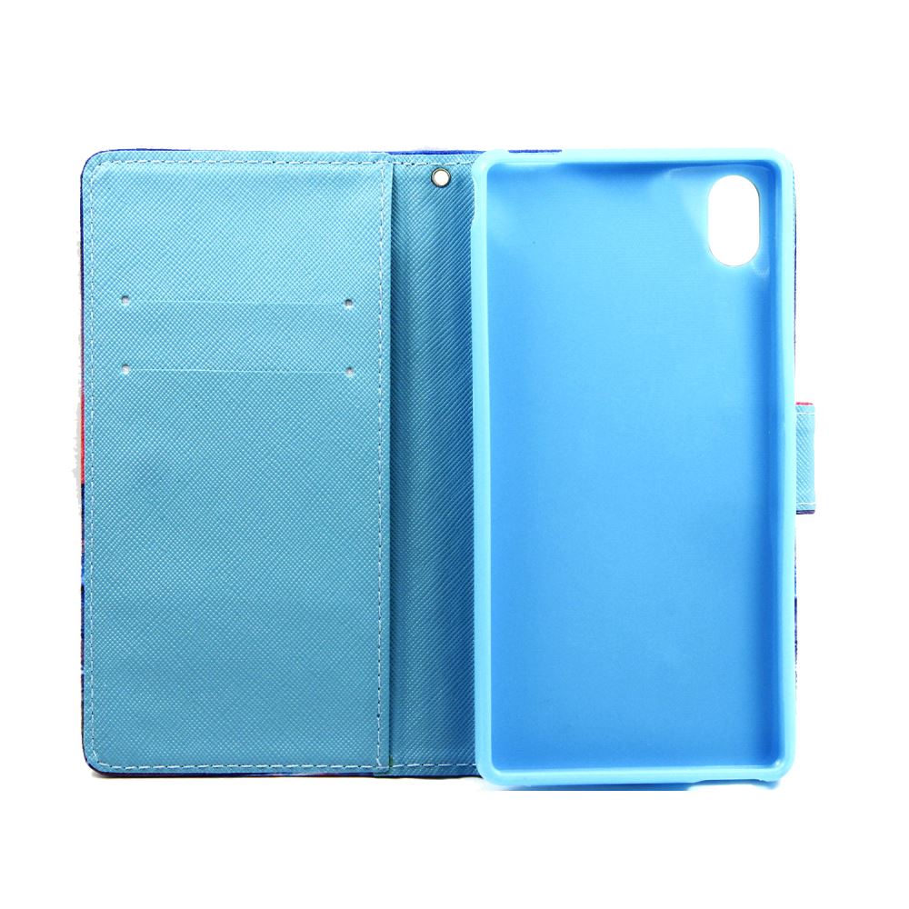 Sony M4 Aqua case wallet leather case printed