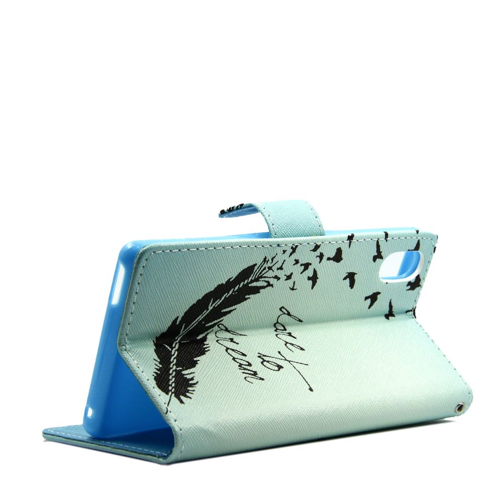 Sony M4 Aqua case wallet leather case printed
