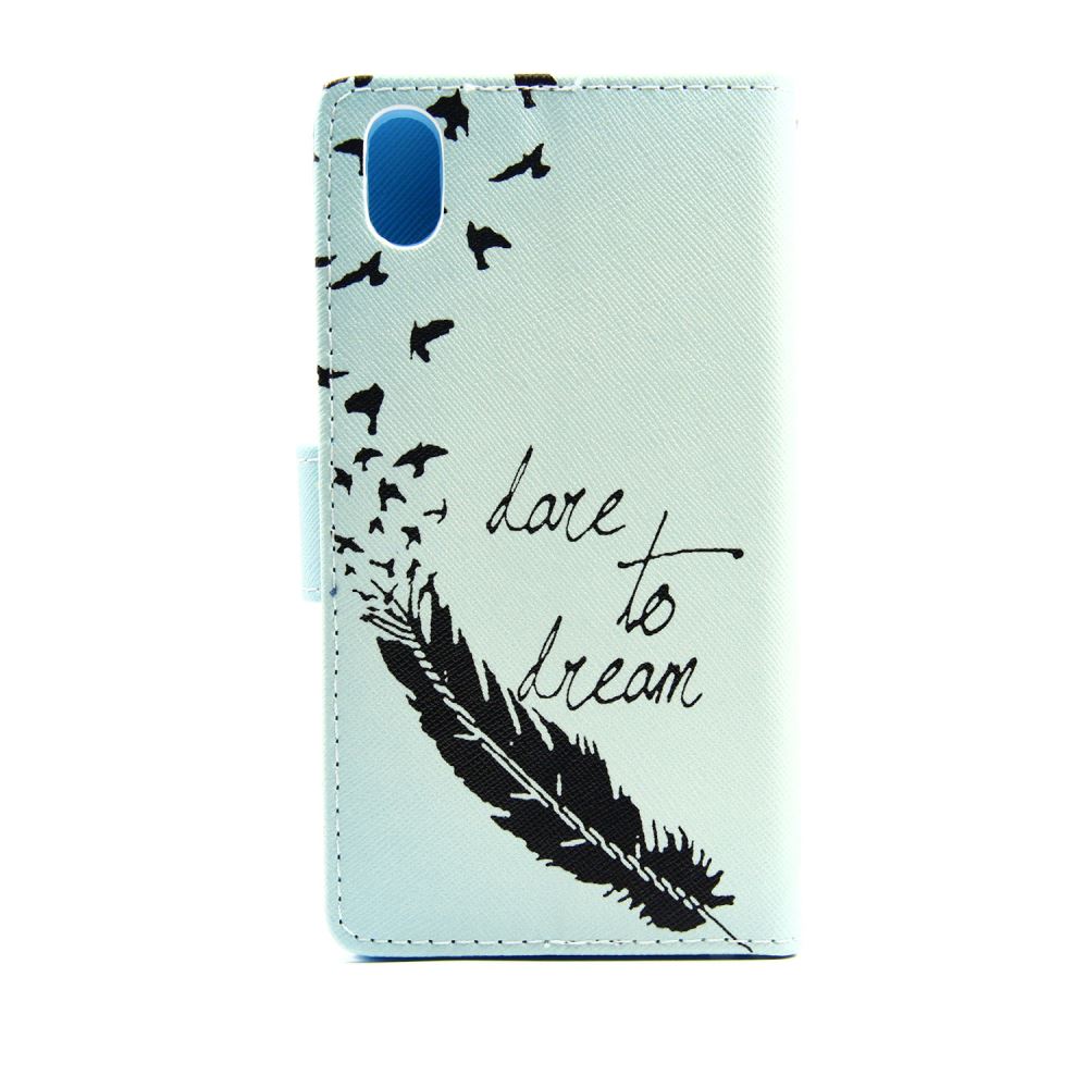 Sony M4 Aqua case wallet leather case printed