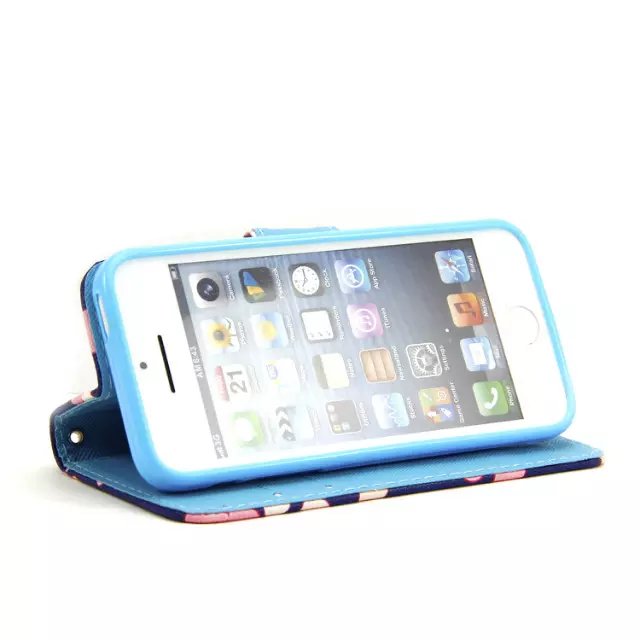 iPhone 5c case wallet leather case printed