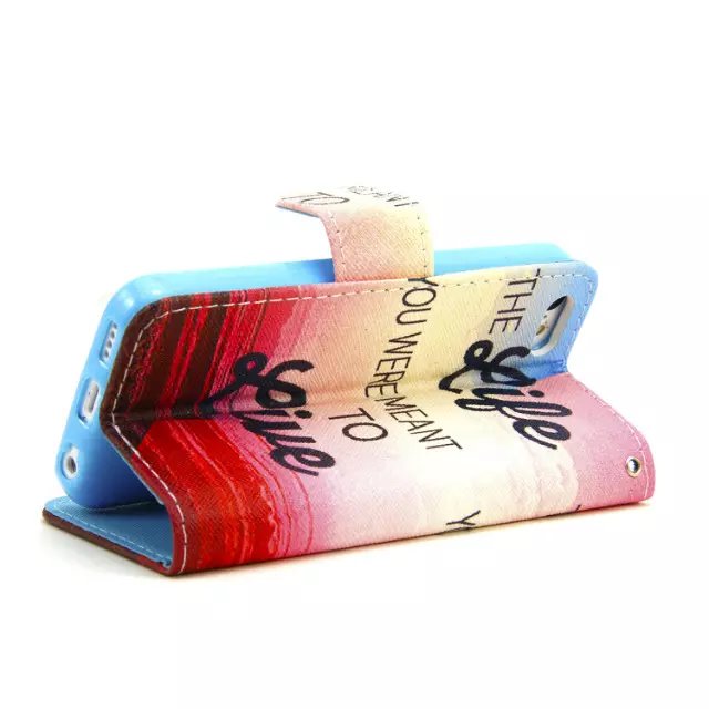 iPhone 5c case wallet leather case printed