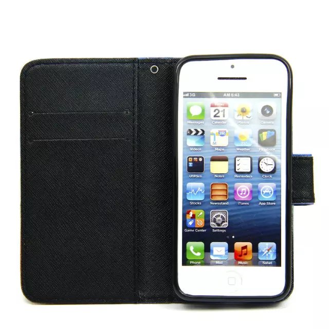 iPhone 5c case wallet leather case printed