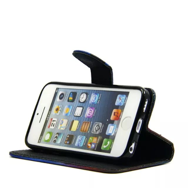 iPhone 5c case wallet leather case printed