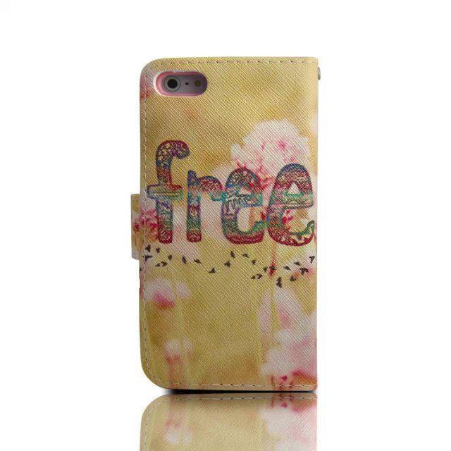 iPhone 5 5s SE case wallet leather case printed