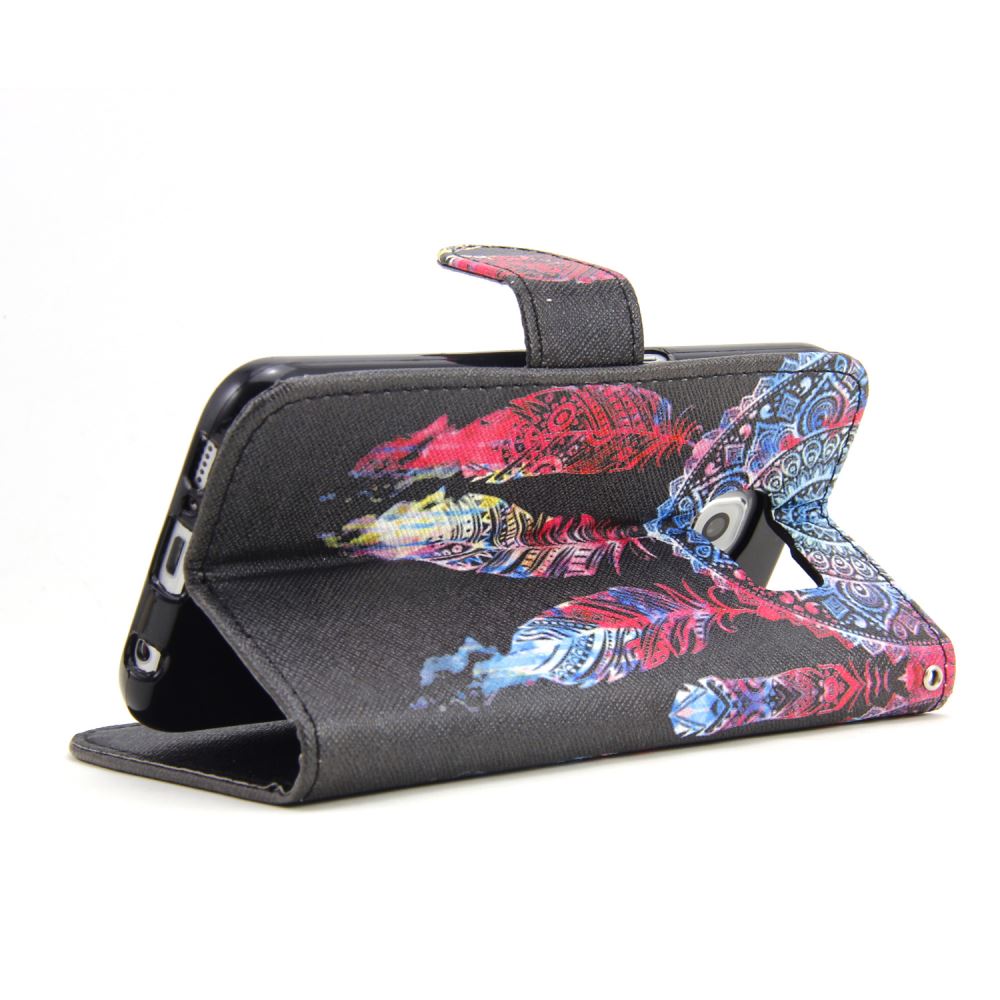 Galaxy S7 case wallet leather case printed