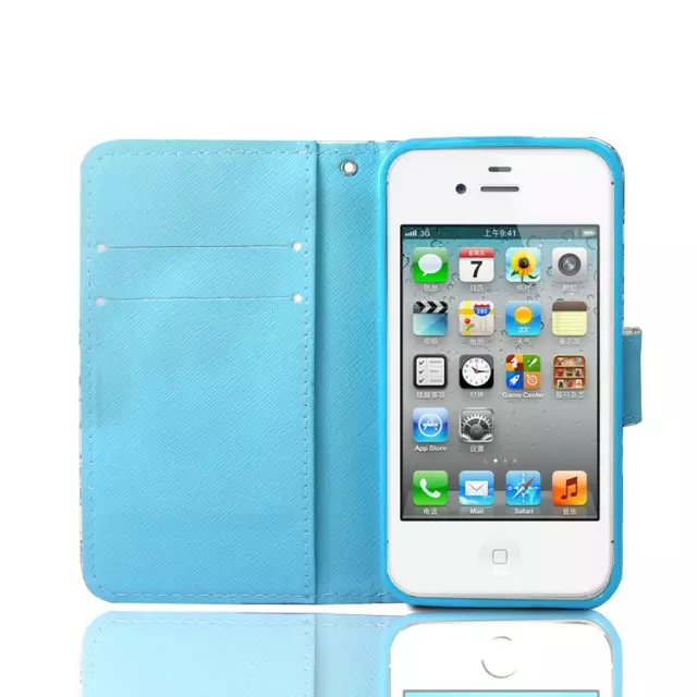 iPhone 4 4s case wallet leather case printed iPhone 4 4s case wallet leather case printed
