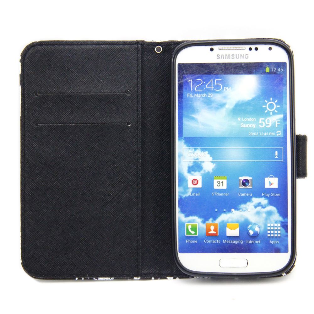 Galaxy S4 case wallet leather case printed