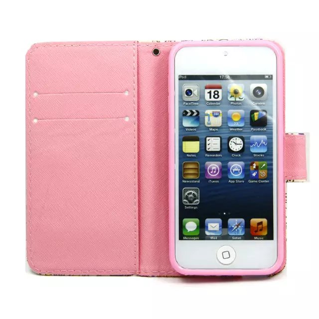 iPod Touch 5 6 case wallet leather case printed