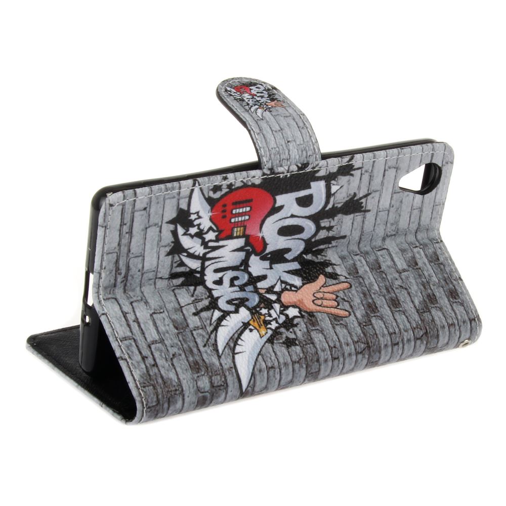 Sony Xperia X case wallet leather case printed
