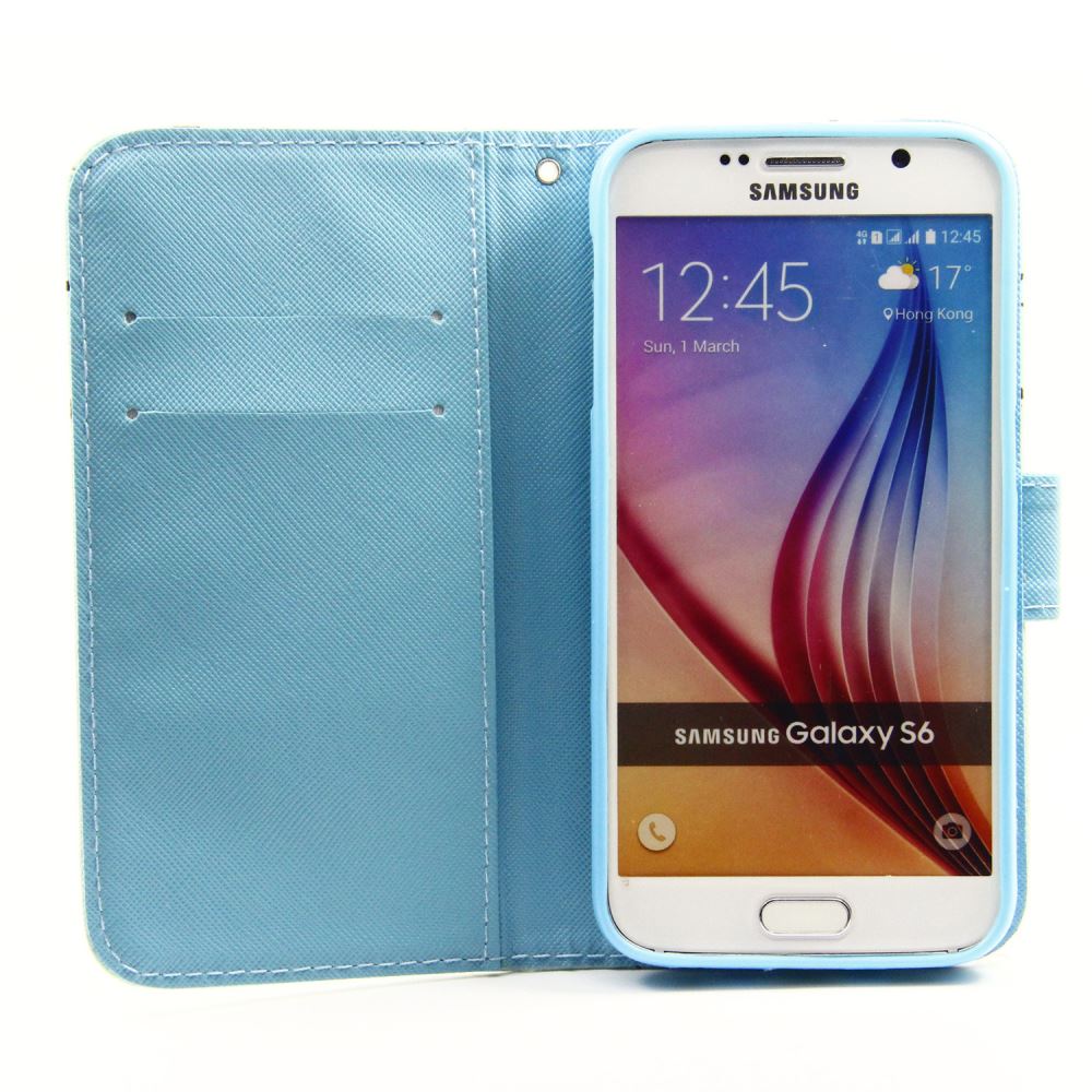 Galaxy S6 case wallet leather case printed