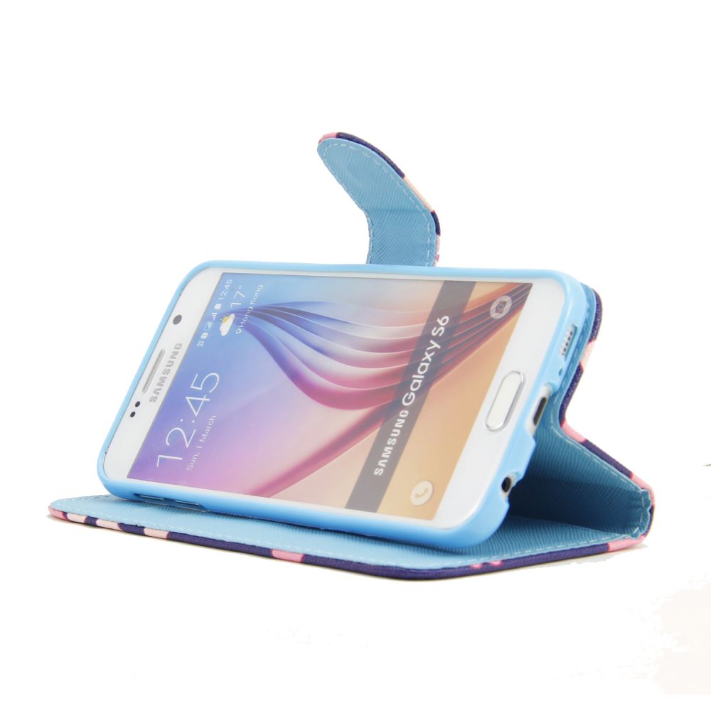 Galaxy S6 case wallet leather case printed