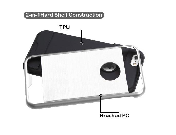 iPhone 4 4s impact proof hybrid brushed Metal case iPhone 4 4s impact proof hybrid brushed Metal case