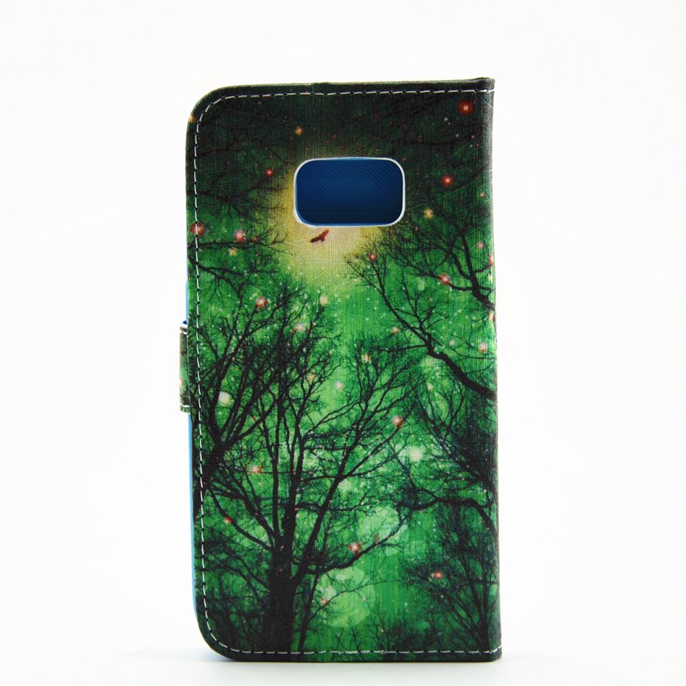 Galaxy S7 case wallet leather case printed