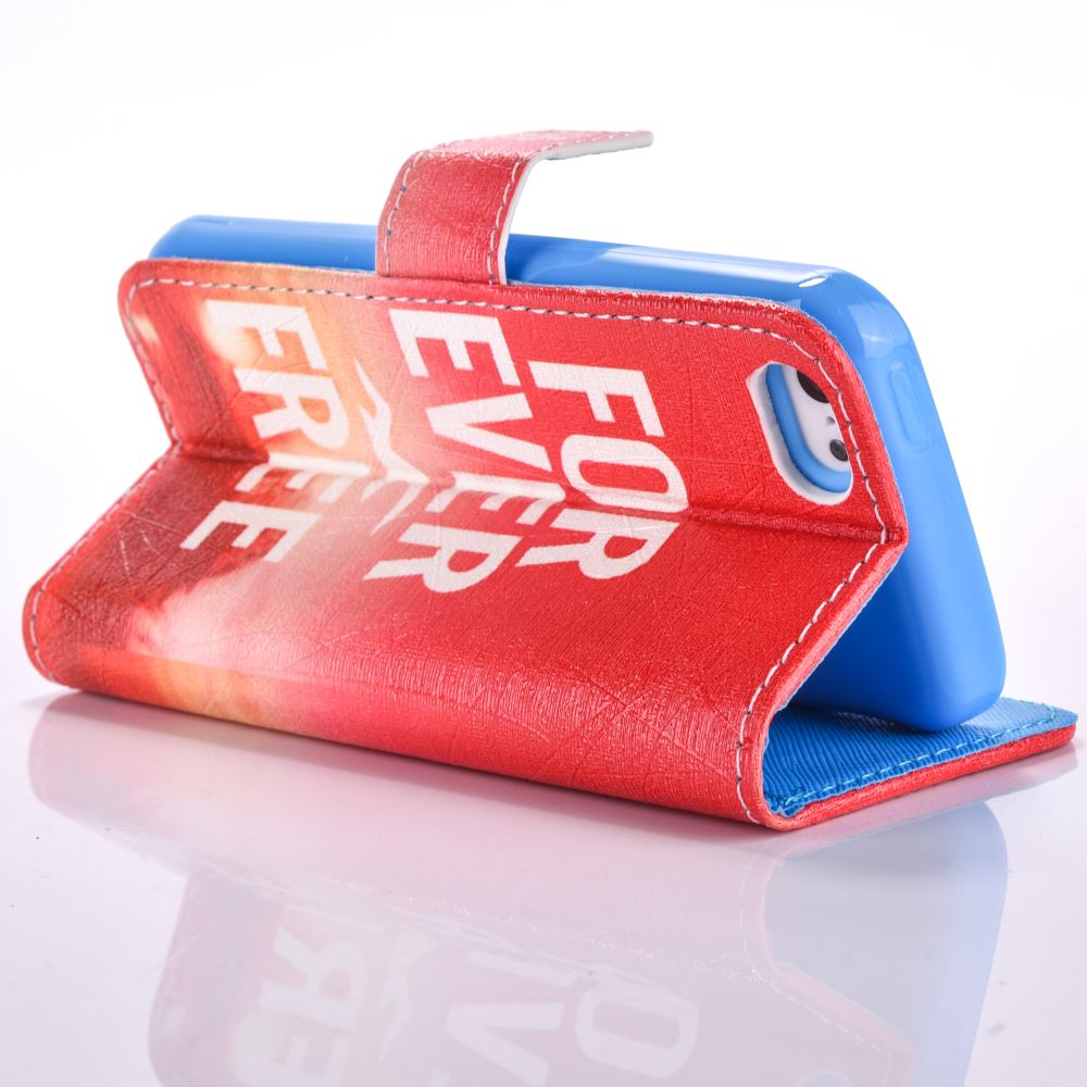 iPhone 5c case wallet leather case printed