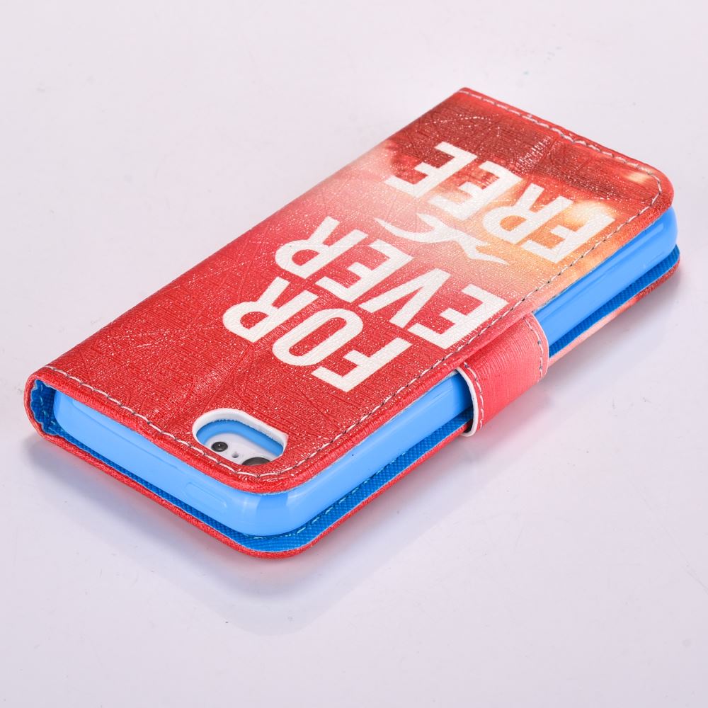 iPhone 5c case wallet leather case printed