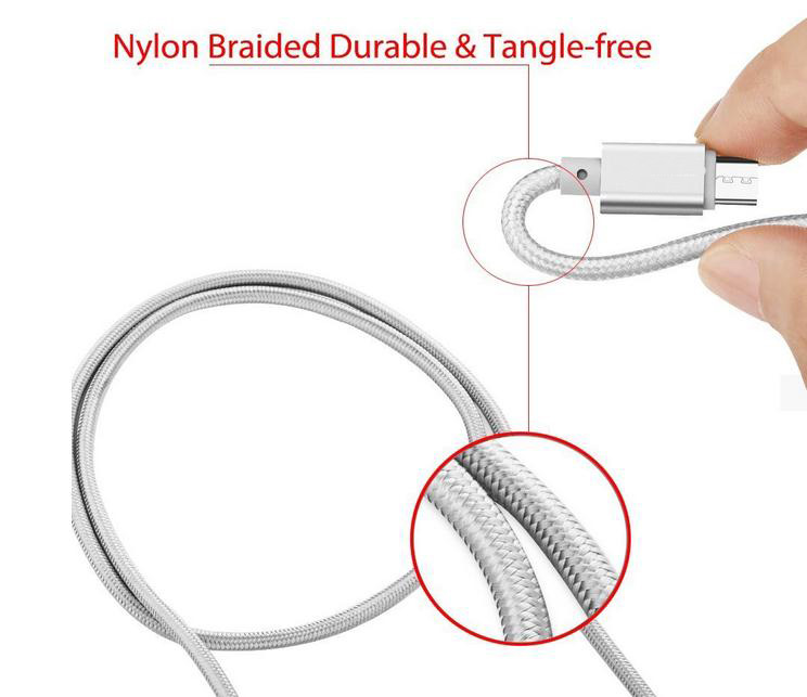 Micro USB and Apple Lightning Cable Nylon 2 in 1