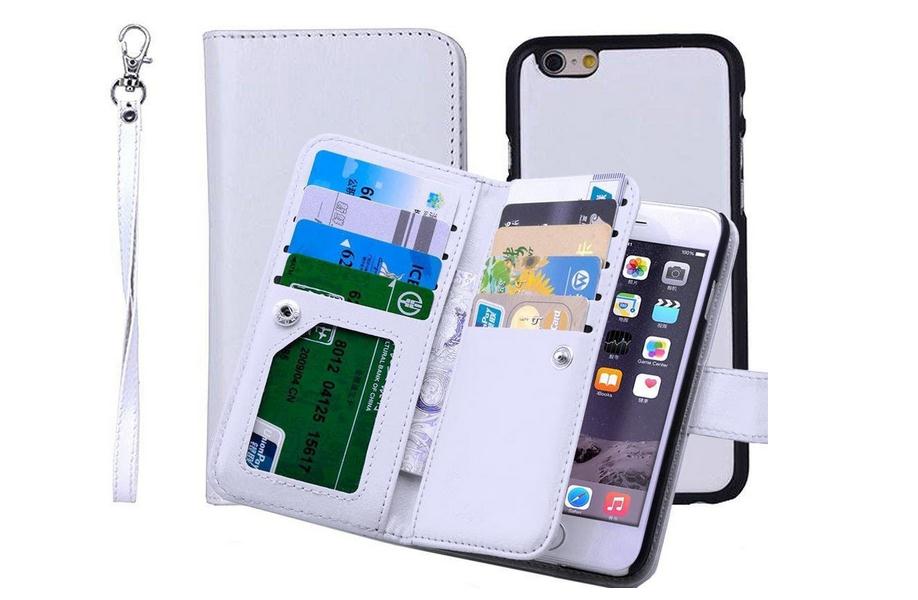 Iphone 6 6s double wallet leather case detachable Iphone 6 6s double wallet leather case detachable