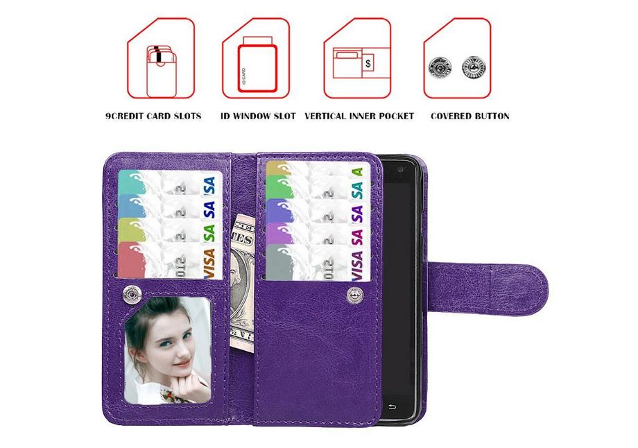 Galaxy NOTE 4 detachable wallet leather case