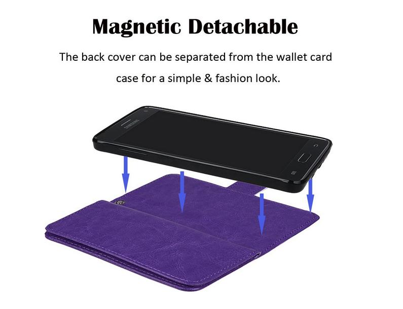 Galaxy NOTE 4 detachable wallet leather case