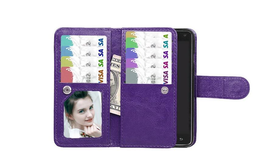Galaxy NOTE 4 detachable wallet leather case