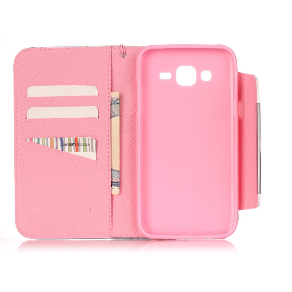 Samsung Galaxy J5 case wallet leather case printed