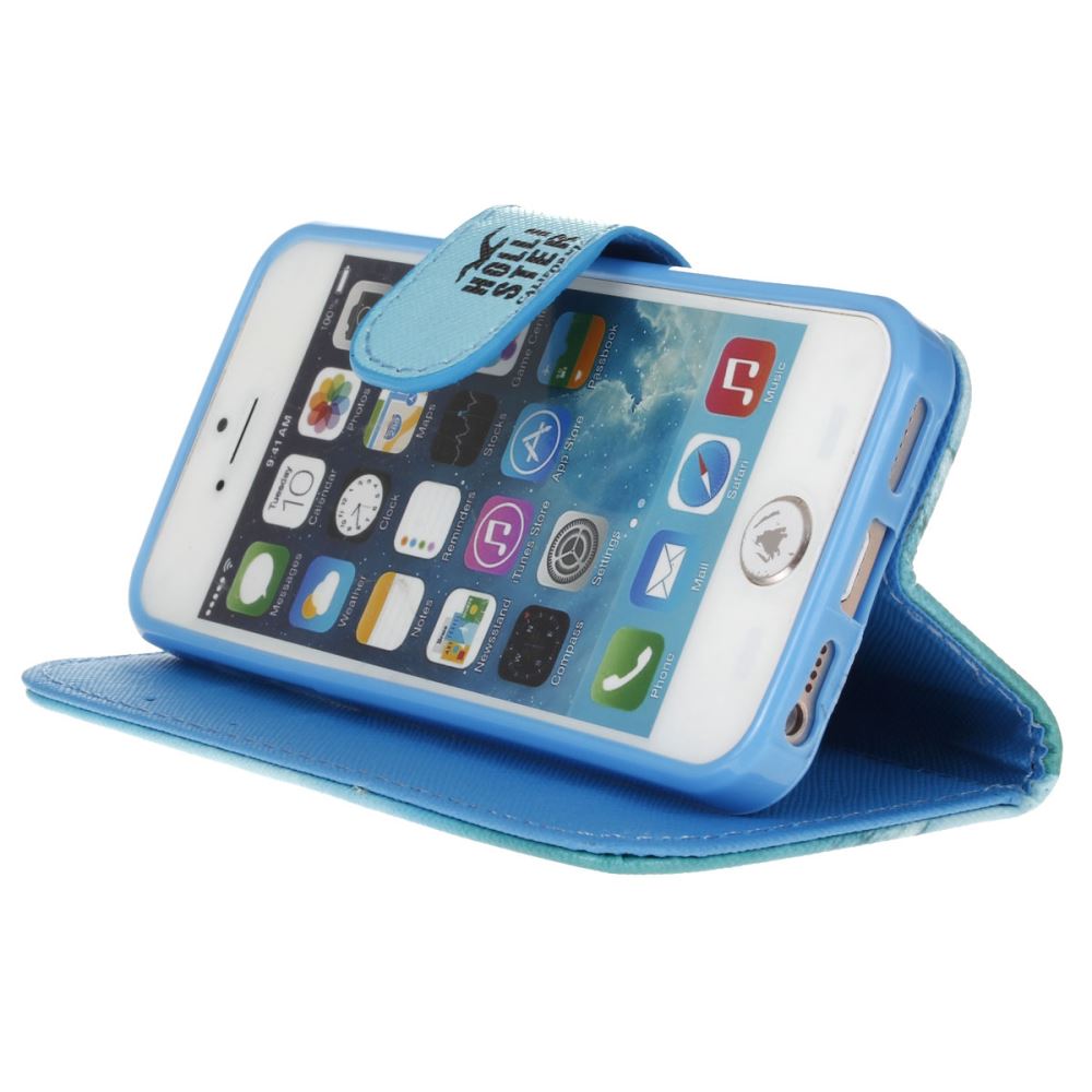 iPhone 5 5s SE case wallet leather case printed