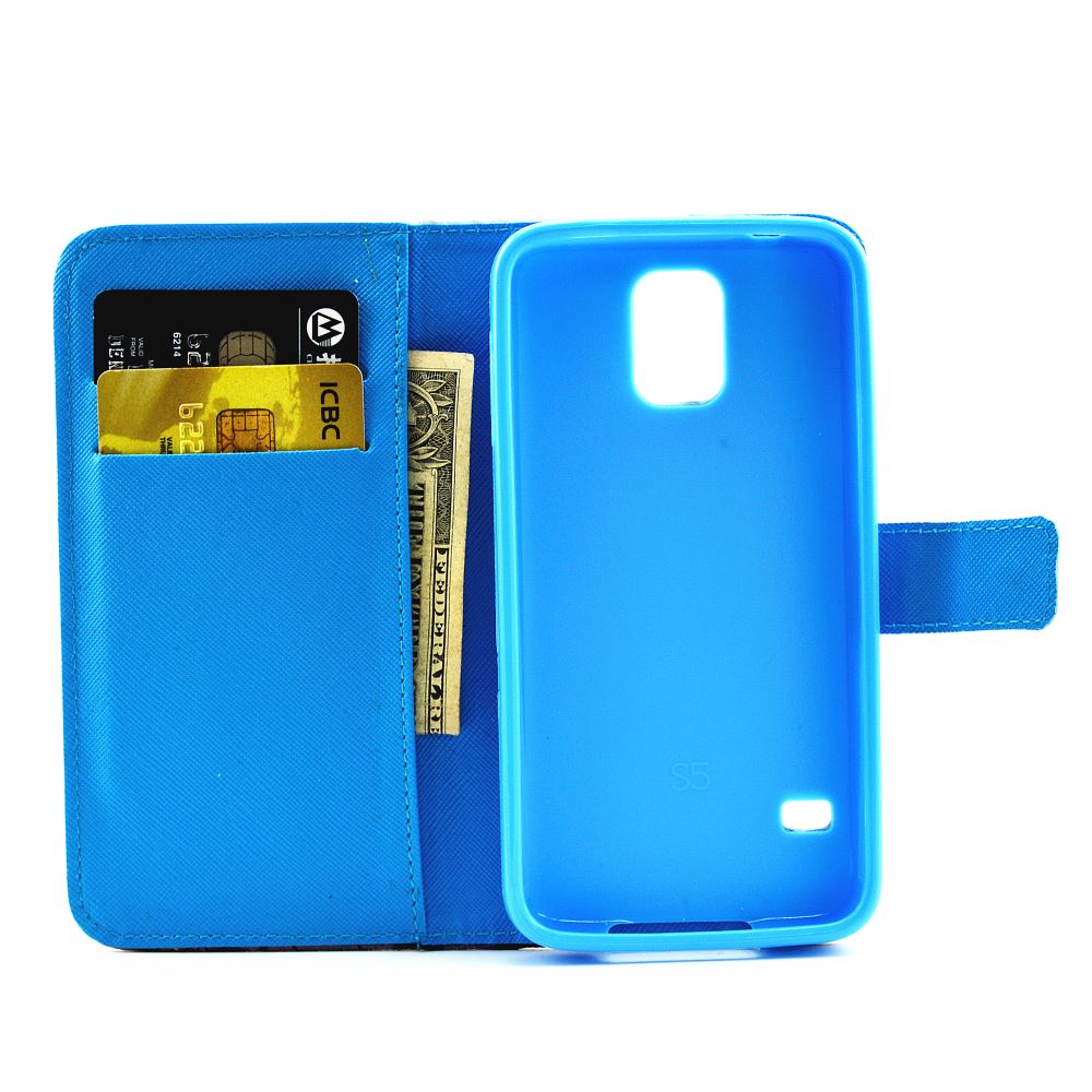 Galaxy S5 case wallet leather case printed