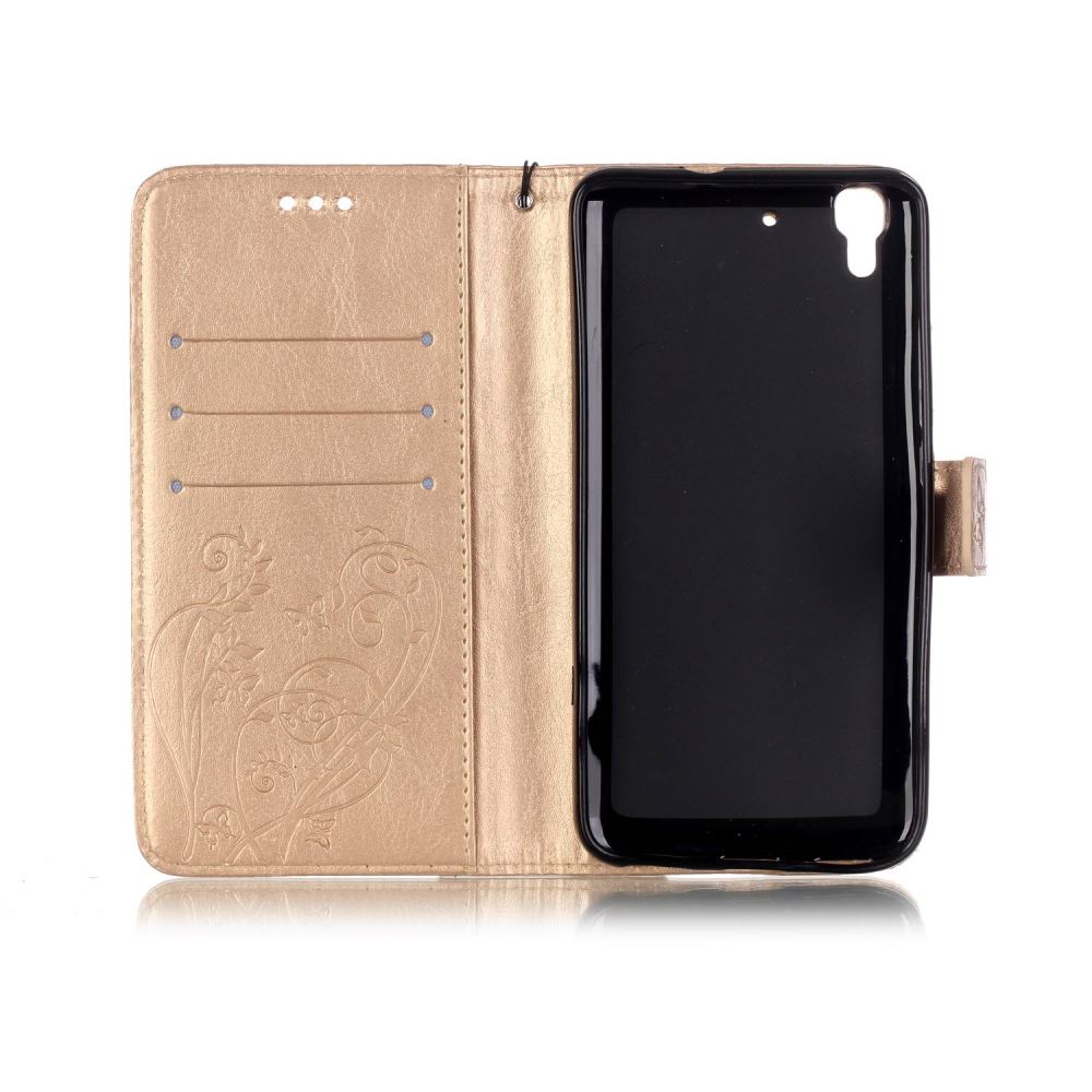 HUAWEI Y6 Premium Embossing wallet leather case
