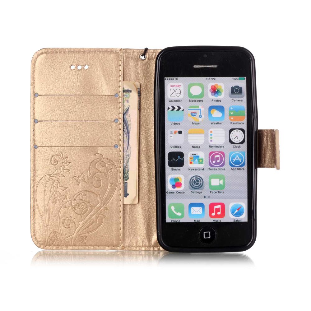 iPhone 5C Premium Embossing wallet leather case iPhone 5C Premium Embossing wallet leather case