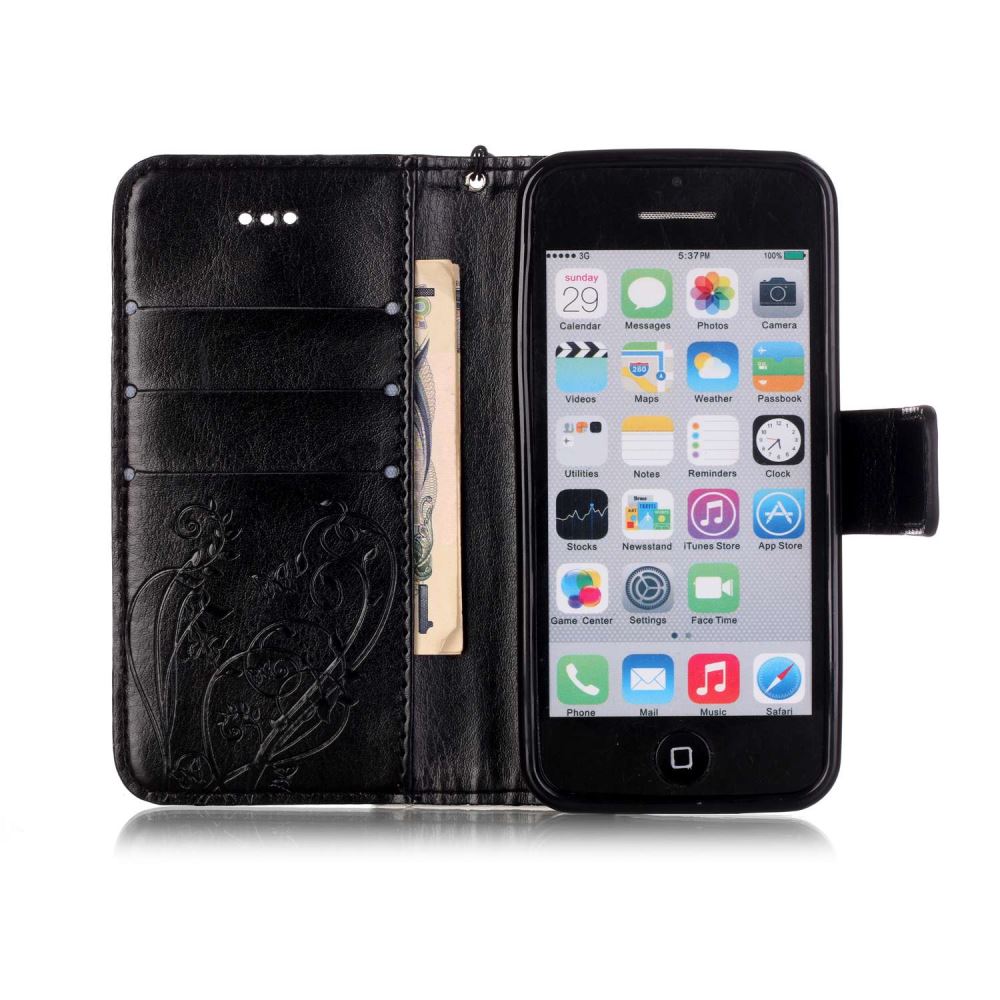 iPhone 5C Premium Embossing wallet leather case