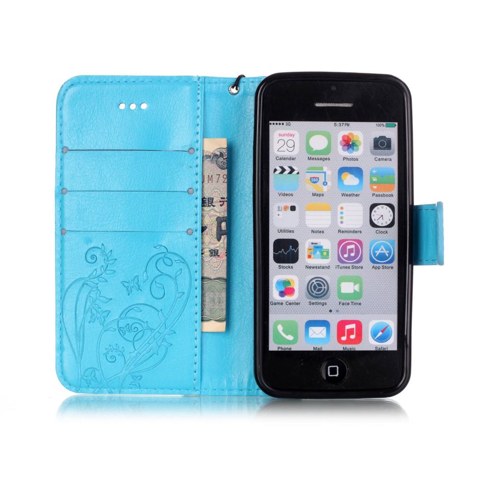 iPhone 5C Premium Embossing wallet leather case iPhone 5C Premium Embossing wallet leather case