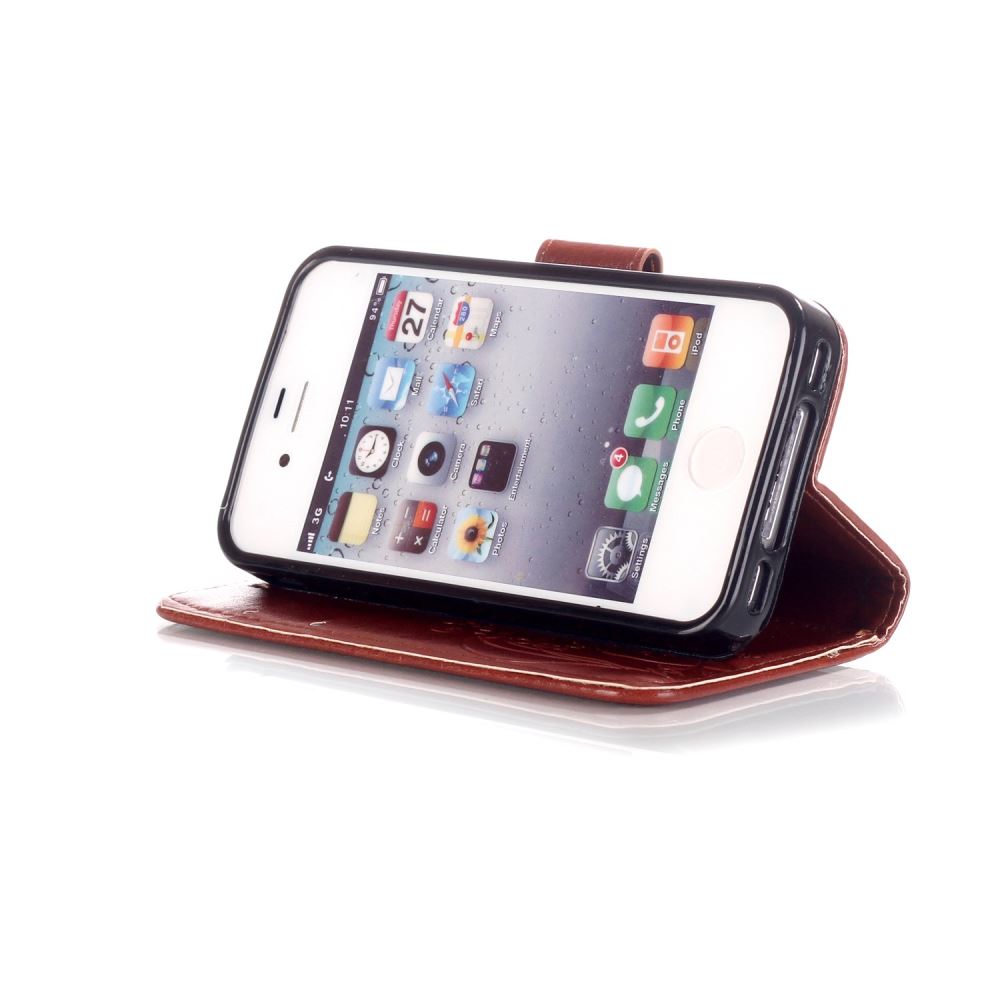 iPhone 4 4s Premium Embossing wallet leather case