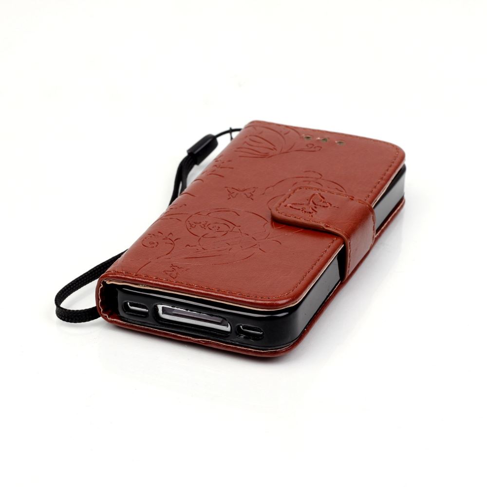iPhone 4 4s Premium Embossing wallet leather case